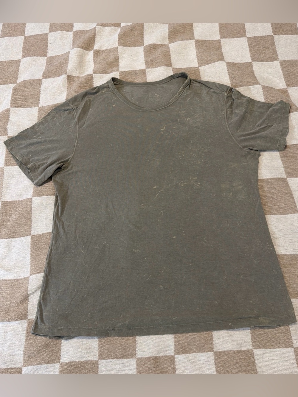 LULULEMON MEN’S 5 YEAR BASIC CLOUDY WASH CAMO TEE T SHIRT SZ LARGE
